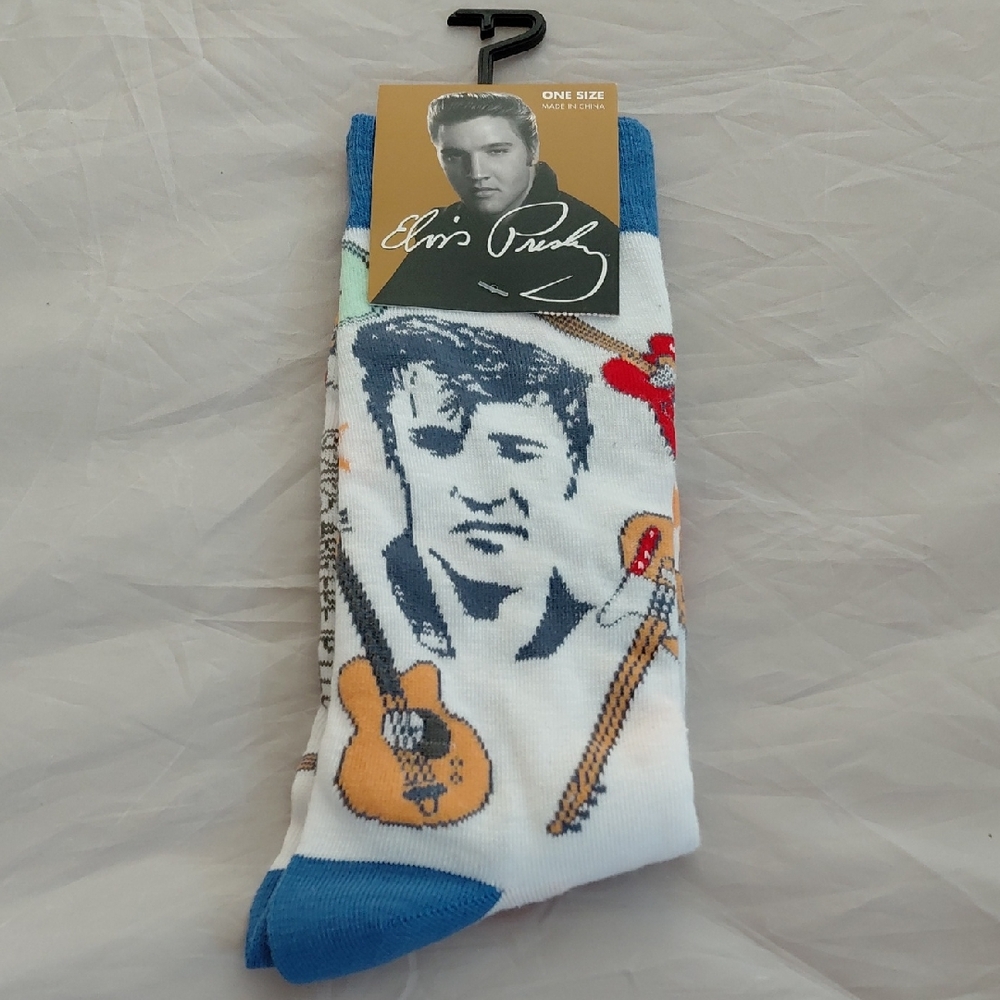 White and Blue Men's Socks